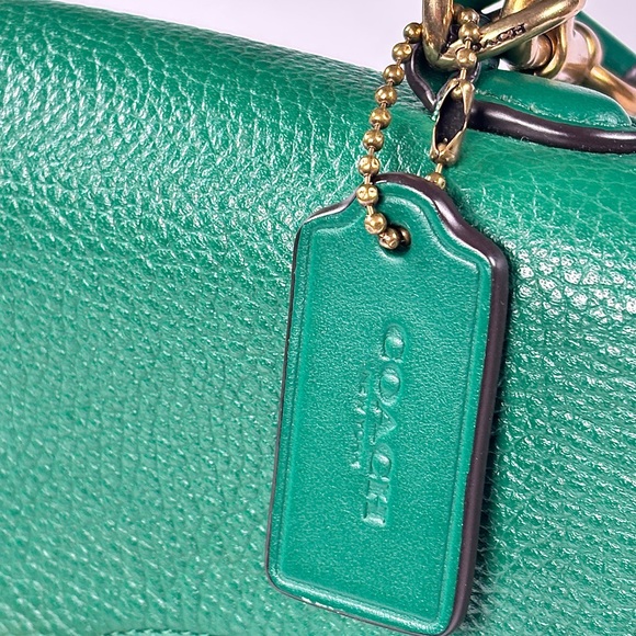 Coach Emerald Green tabby 20 Leather Satchel - Picture 3 of 16